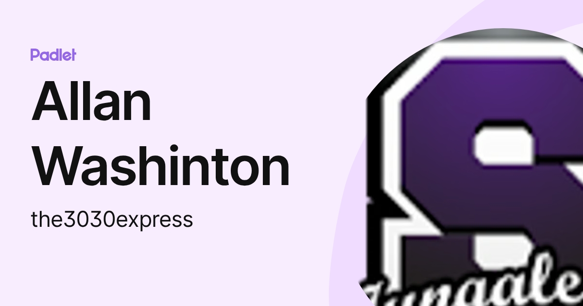 Allan Washinton (the3030express) profile | Padlet
