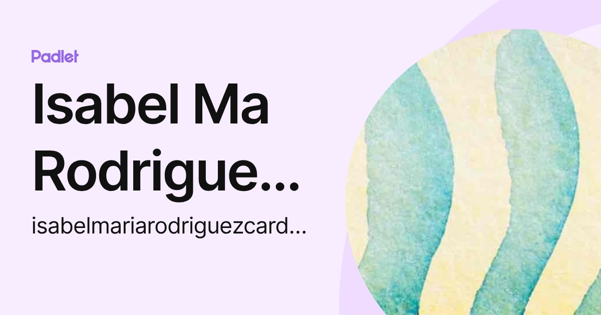 Isabel Ma Rodriguez Cárdenas (isabelmariarodriguezcardenas) profile ...