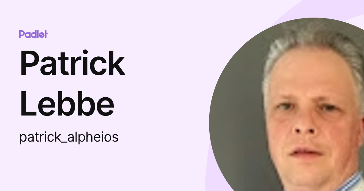 Patrick Lebbe (patrick_alpheios) profile | Padlet