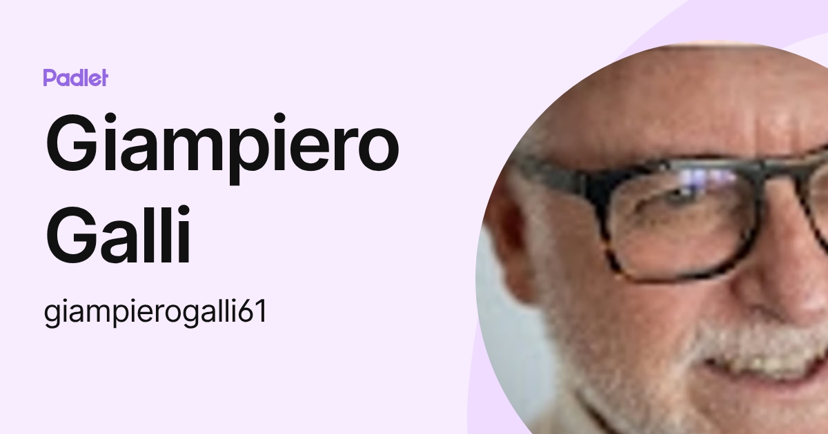 Giampiero Galli (giampierogalli61) profile | Padlet