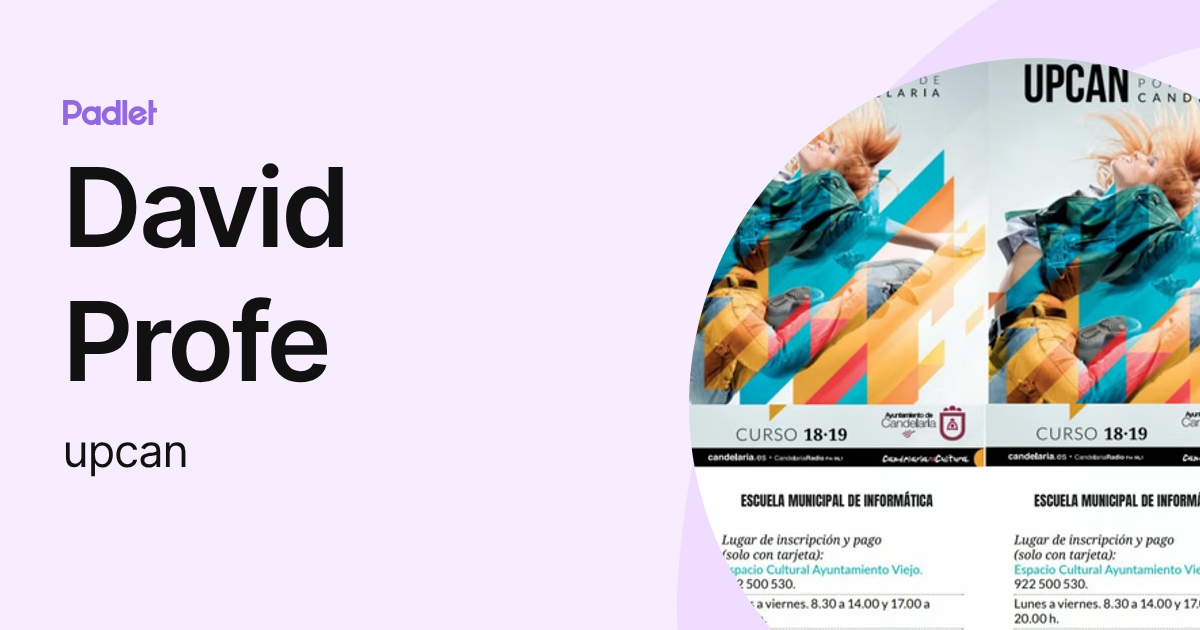 David Profe (upcan) profile | Padlet