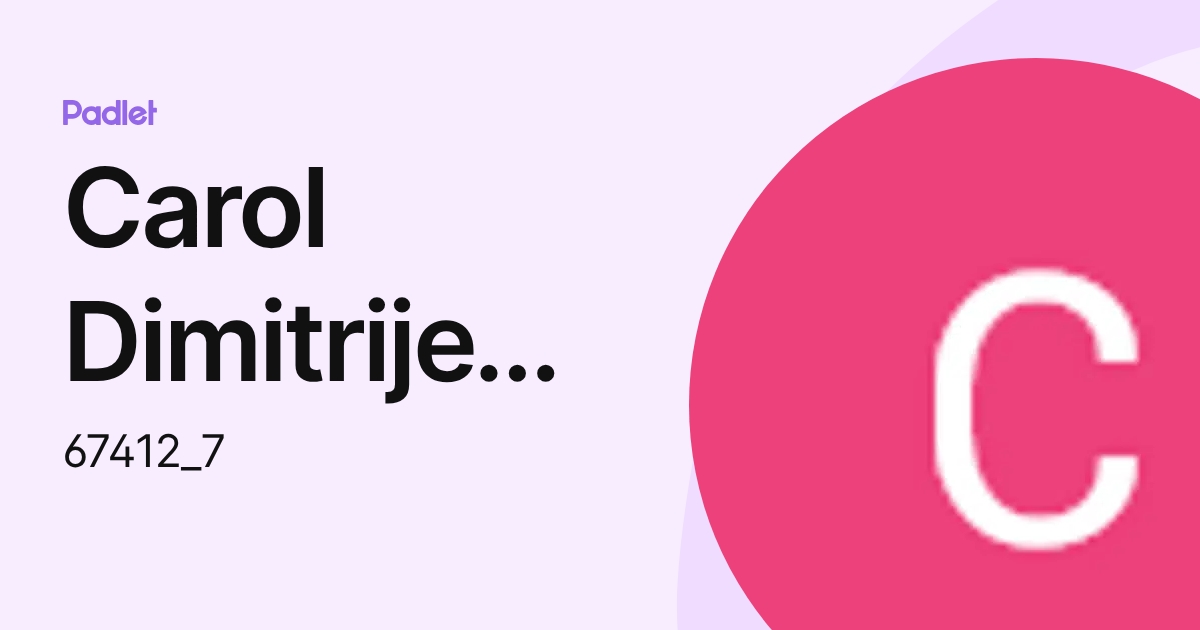 Carol Dimitrijevich (67412_7) profile | Padlet