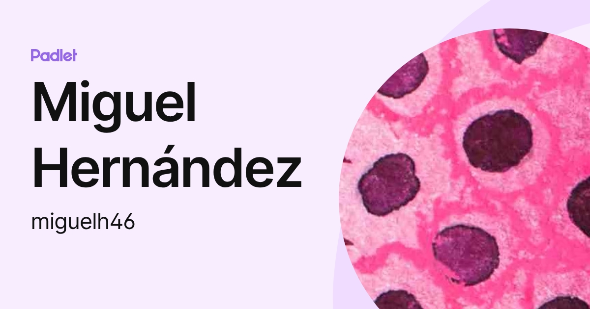 Miguel Hernández (miguelh46) profile | Padlet