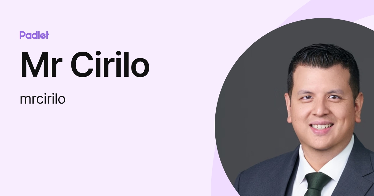 Carlos Cirilo (mrcirilo) profile | Padlet