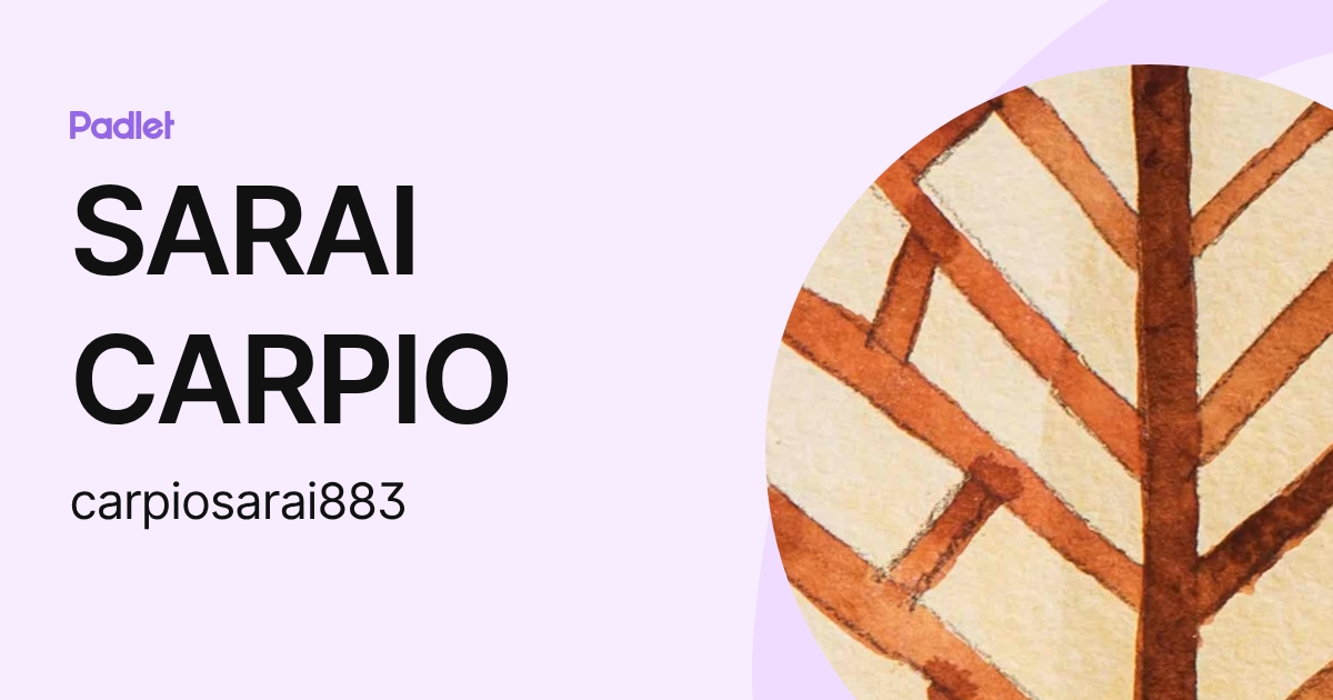 SARAI CARPIO (carpiosarai883) profile | Padlet