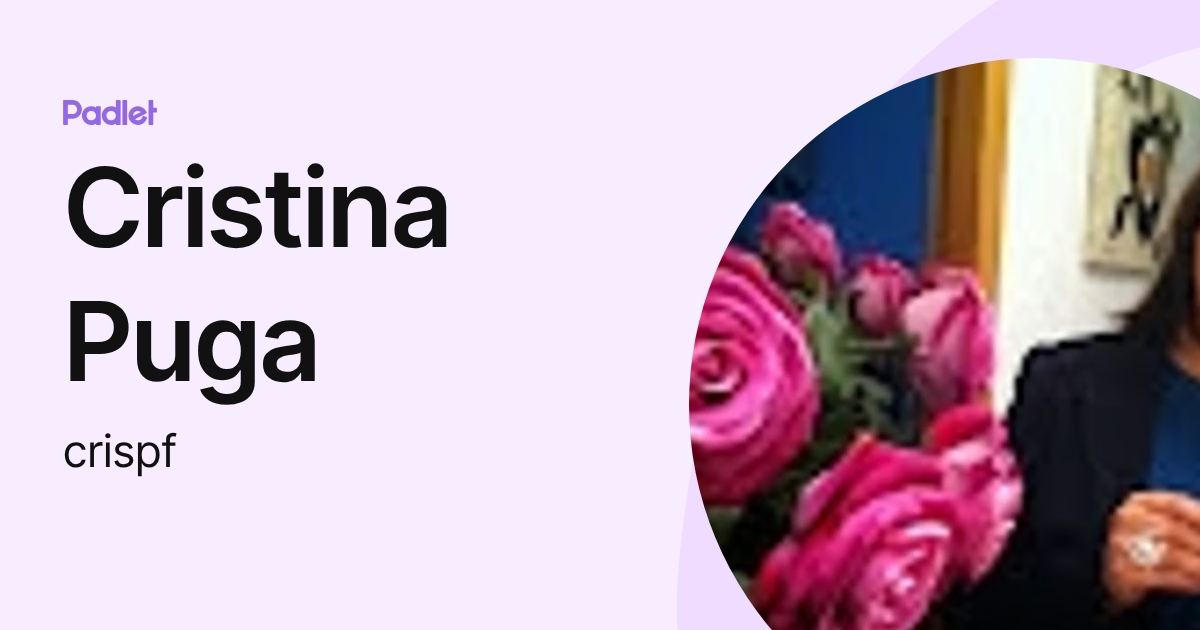 Cristina Puga (crispf) profile | Padlet