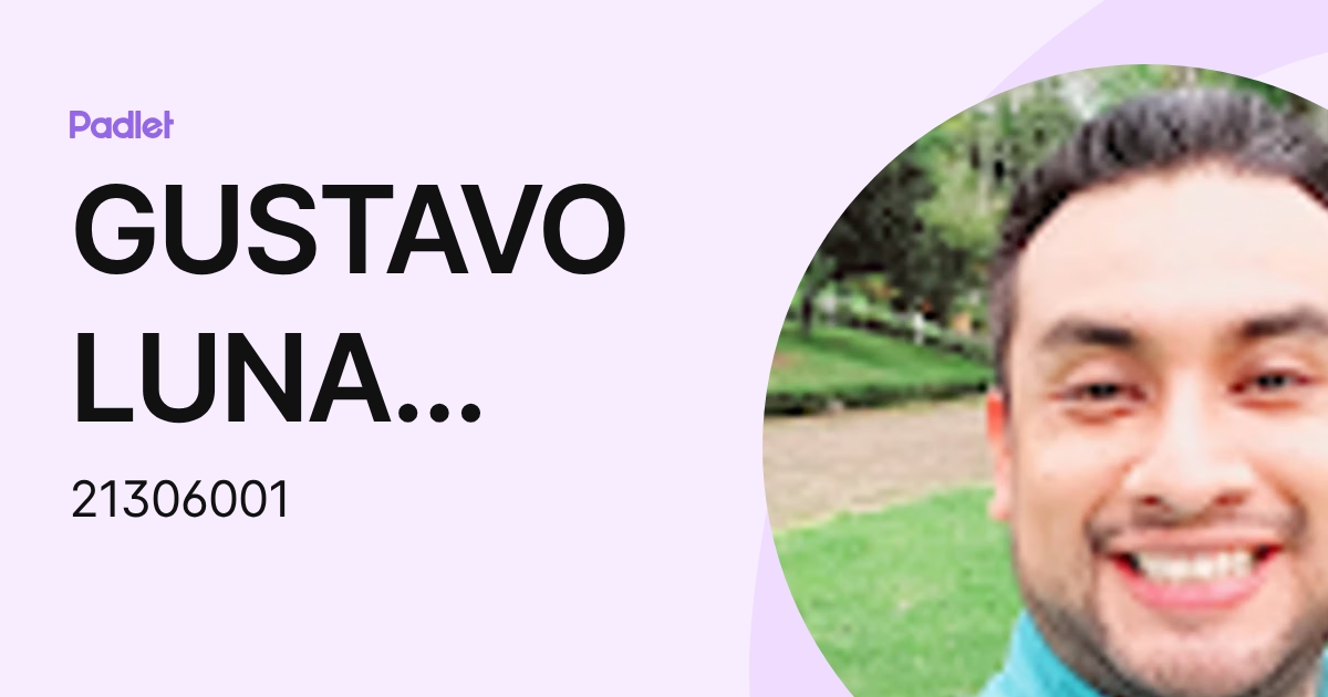 GUSTAVO LUNA SOSA (21306001) profile | Padlet