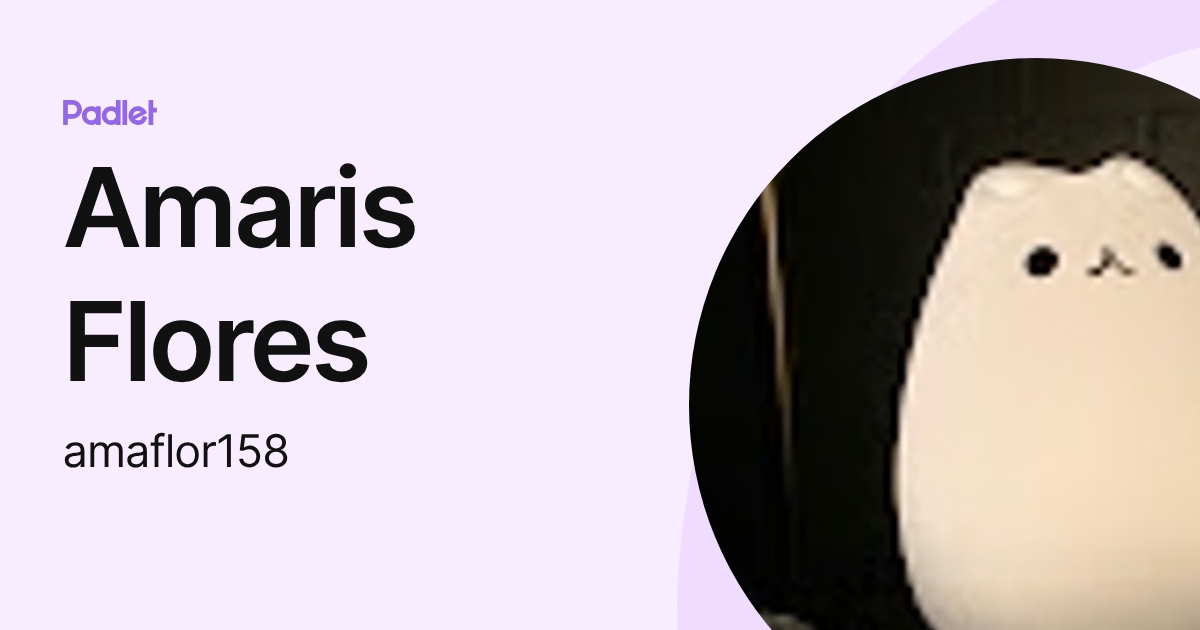 Amaris Flores (amaflor158) profile | Padlet
