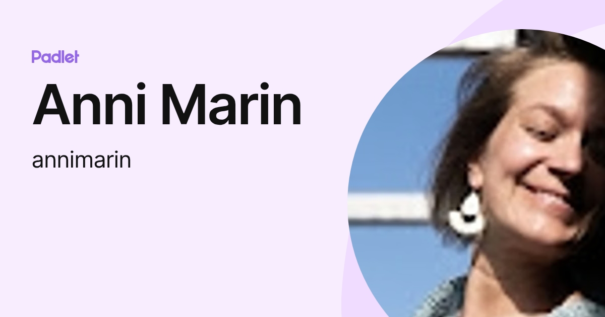 Anni Marin (annimarin) profile | Padlet