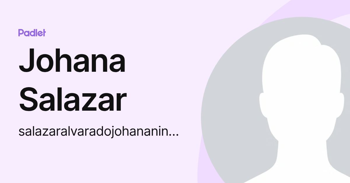 Johana Salazar (salazaralvaradojohananineth) profile | Padlet