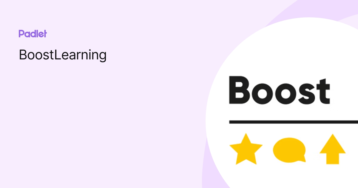 Boostlearning Profile Padlet