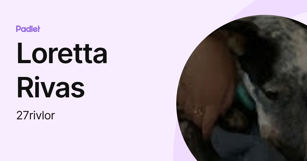 Loretta Rivas (27rivlor) profile | Padlet