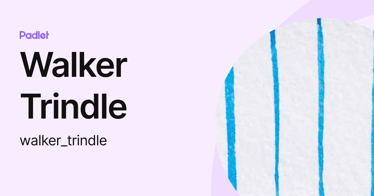 Walker Trindle (walker_trindle) profile | Padlet