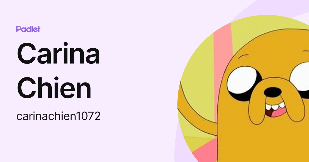 Carina Chien (carinachien1072) profile | Padlet