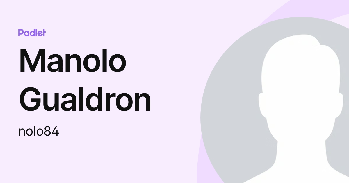 Manolo Gualdron (nolo84) profile | Padlet