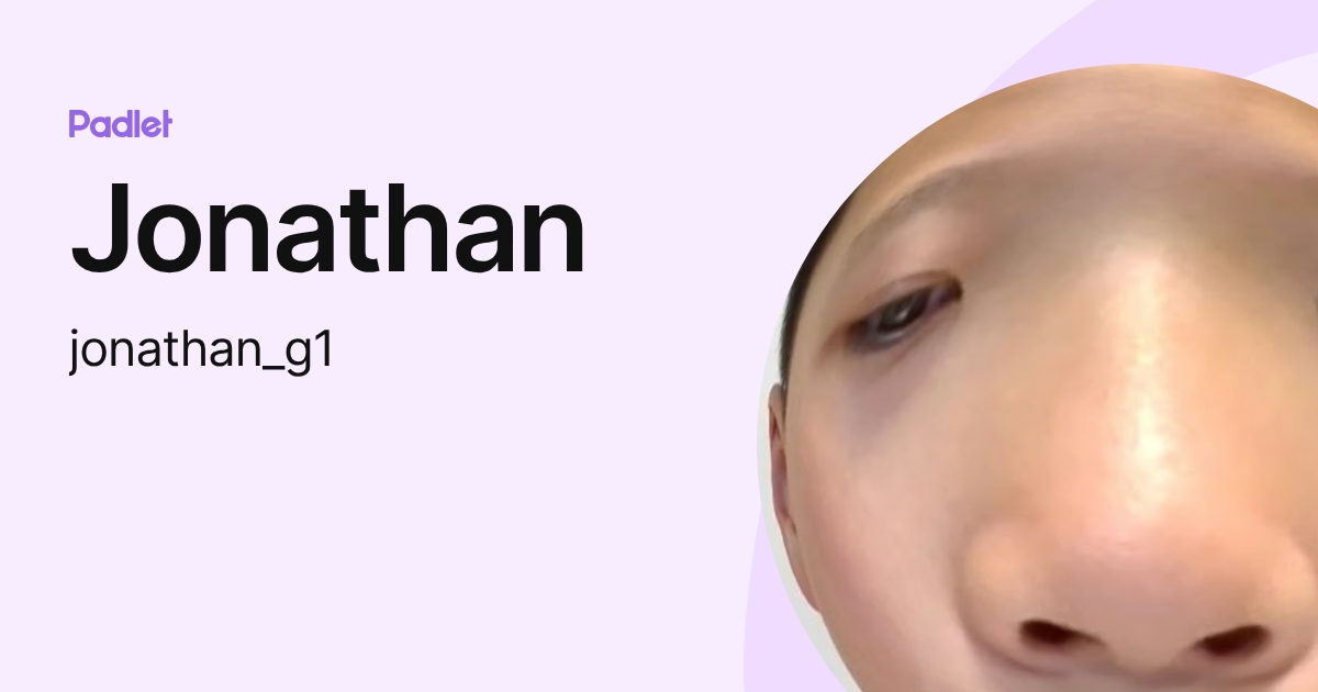 Jonathan (2203060_2) profile | Padlet