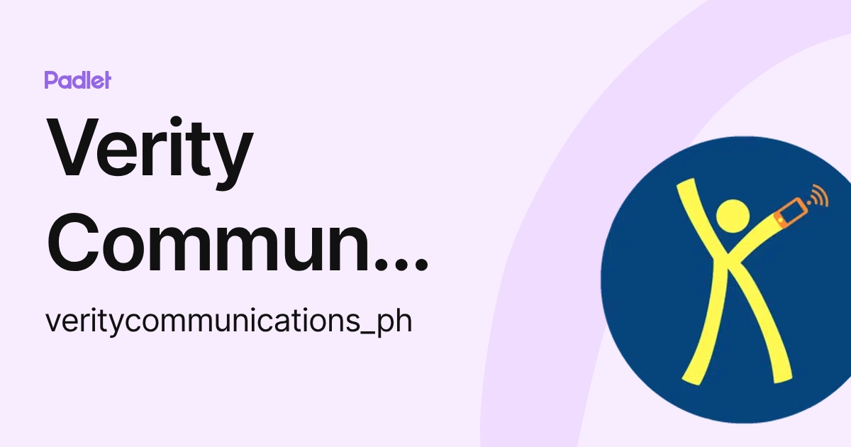 Verity Communications (veritycommunications_ph) profile | Padlet