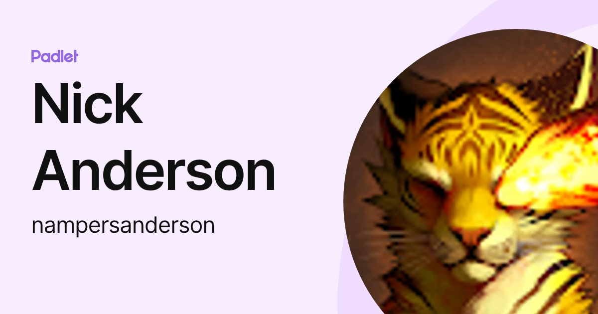 Nick Anderson (nampersanderson) profile | Padlet