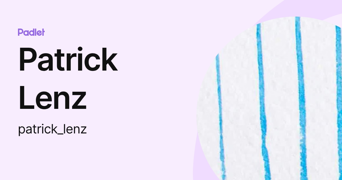Patrick Lenz (patrick_lenz) profile | Padlet