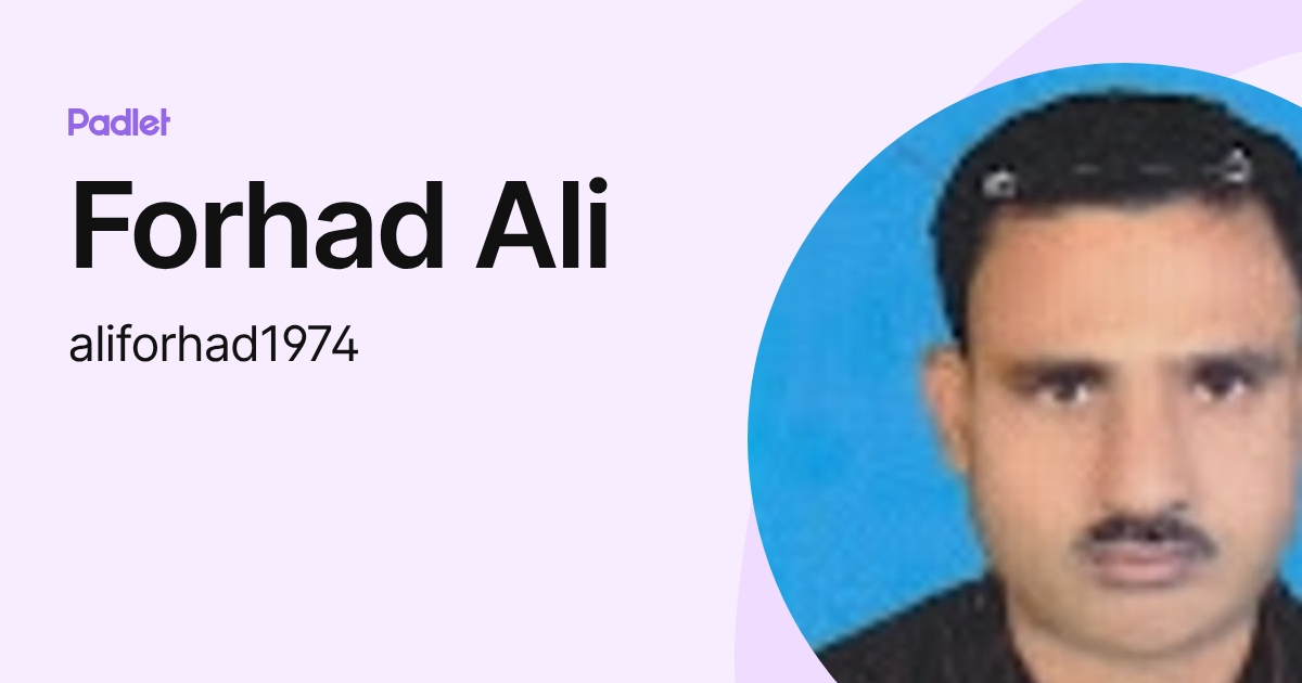 Forhad Ali (aliforhad1974) profile | Padlet