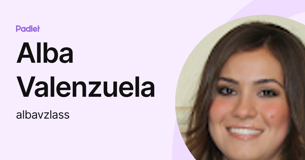 Alba Valenzuela (albavzlass) profile | Padlet