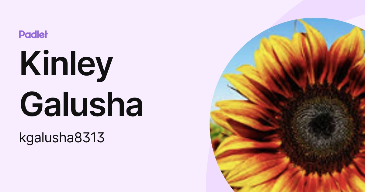 Kinley Galusha (kgalusha8313) profile | Padlet