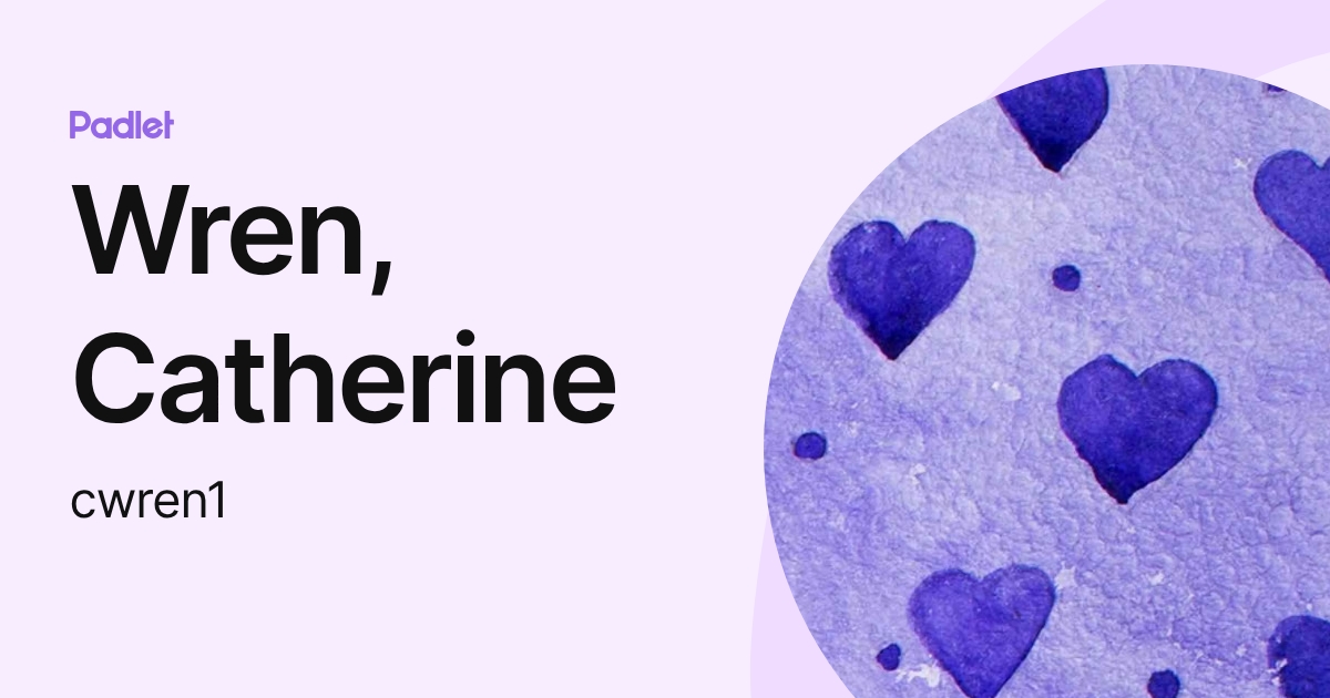 Wren, Catherine (cwren1) profile | Padlet