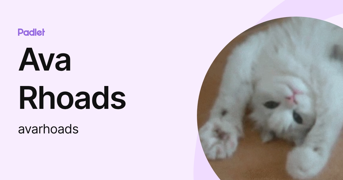 Ava Rhoads (avarhoads) profile | Padlet