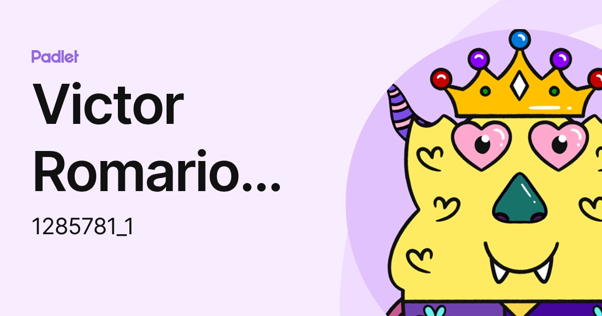 Victor Romario Sandoval Sales (1285781_1) profile | Padlet