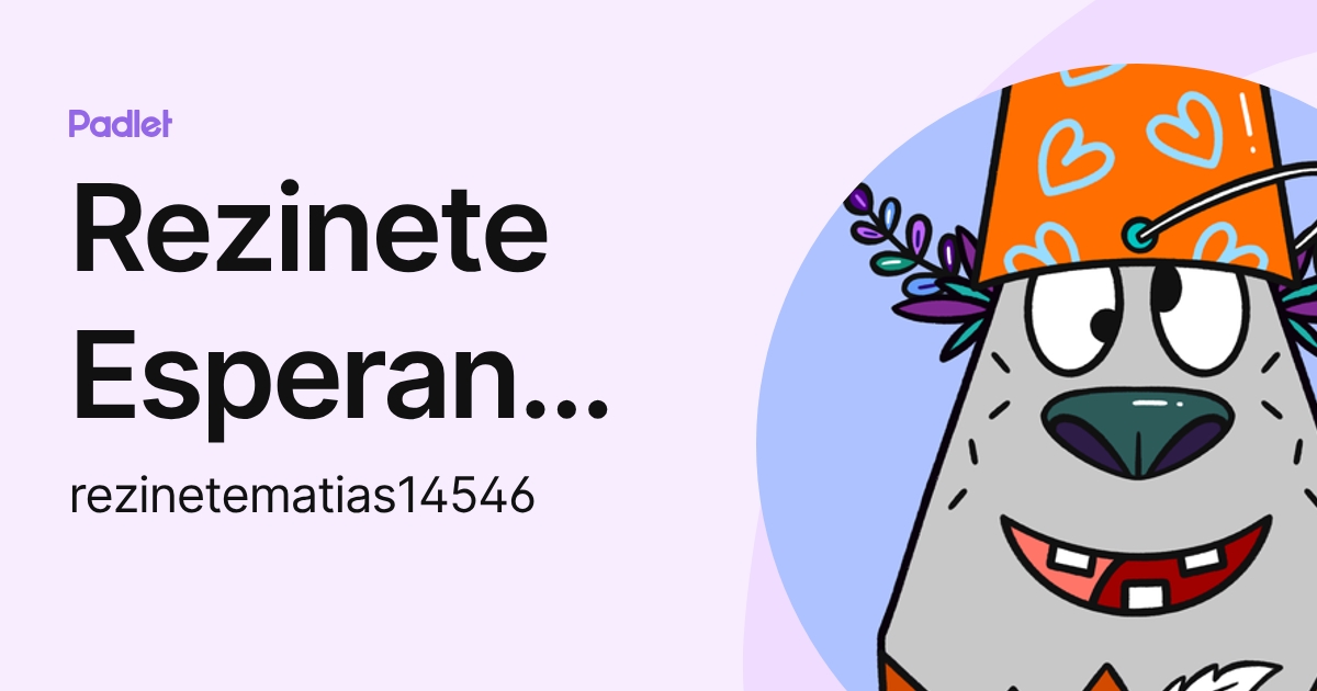 Rezinete Esperança Primo Matias (rezinetematias14546) profile | Padlet