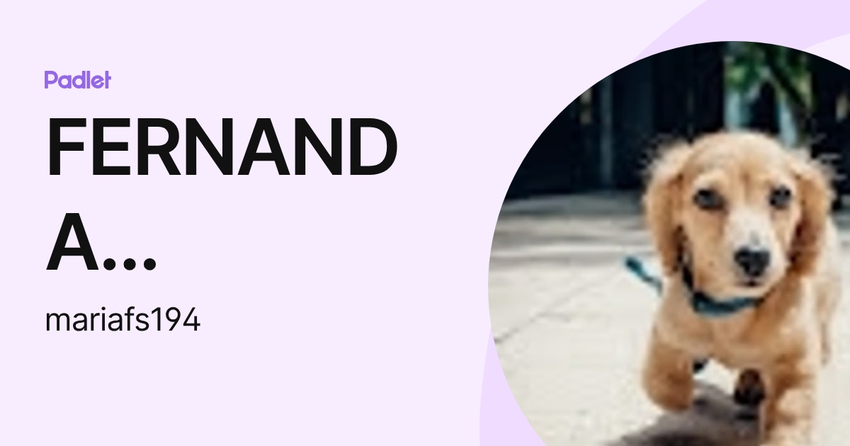 FERNANDA SÁNCHEZ (mariafs194) profile | Padlet