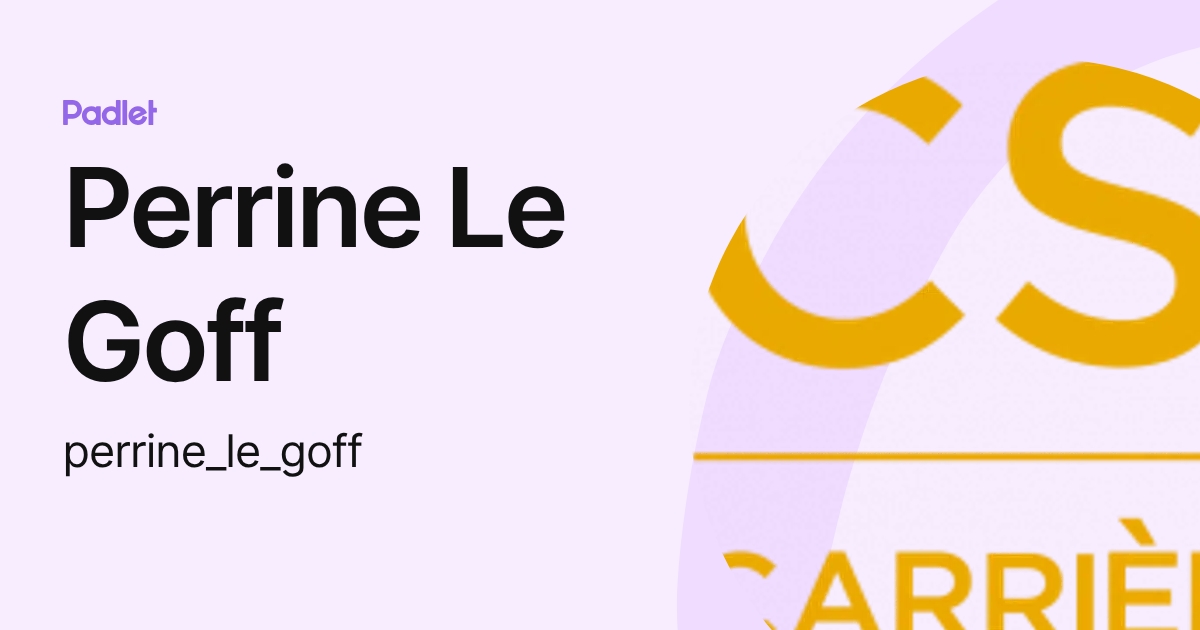 Perrine Le Goff (perrine_le_goff) profile | Padlet