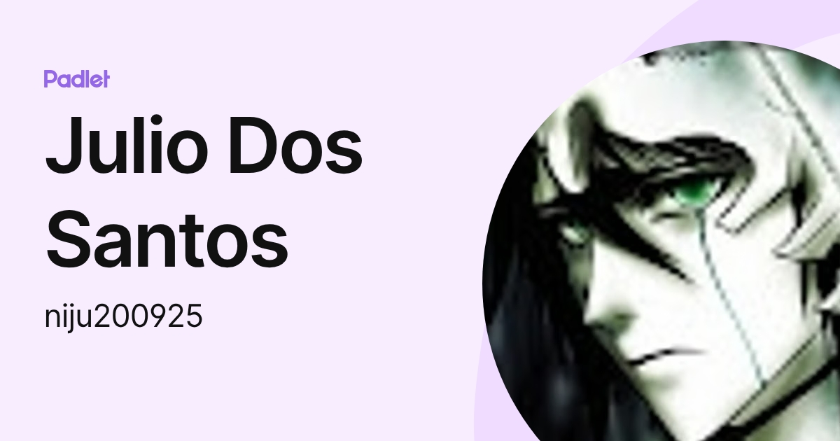 Julio Dos Santos (niju200925) profile | Padlet