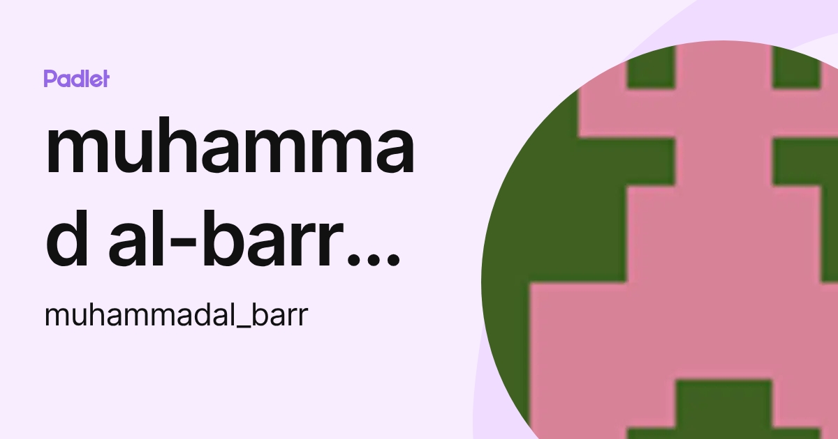 muhammad al-barr haqim (muhammadal_barr) profile | Padlet