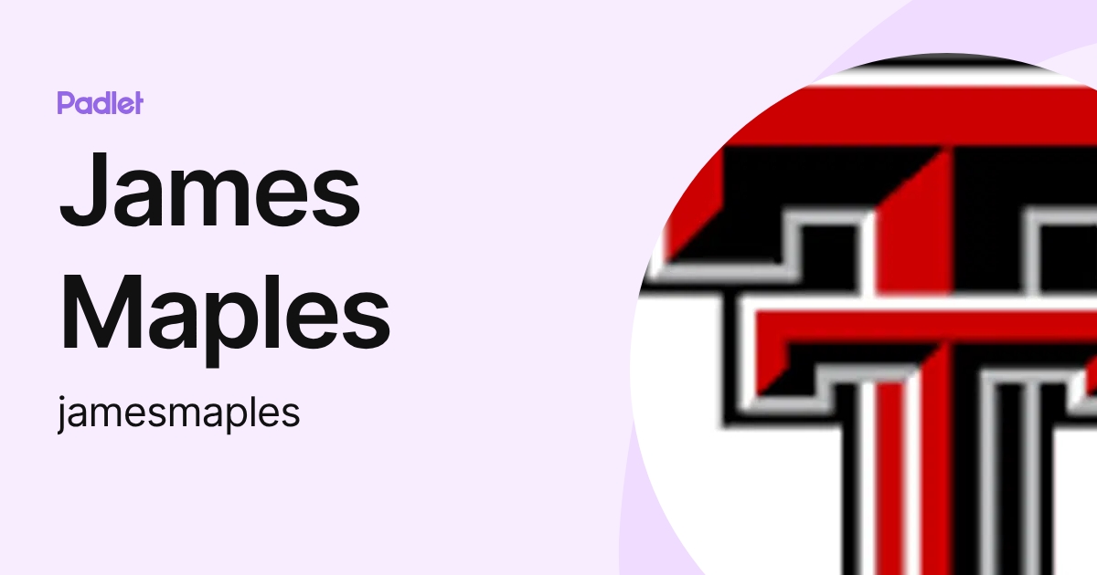 James Maples (jamesmaples) profile | Padlet