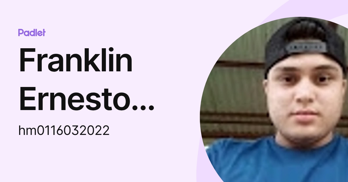 Franklin Ernesto Hernandez Monge (hm0116032022) profile | Padlet