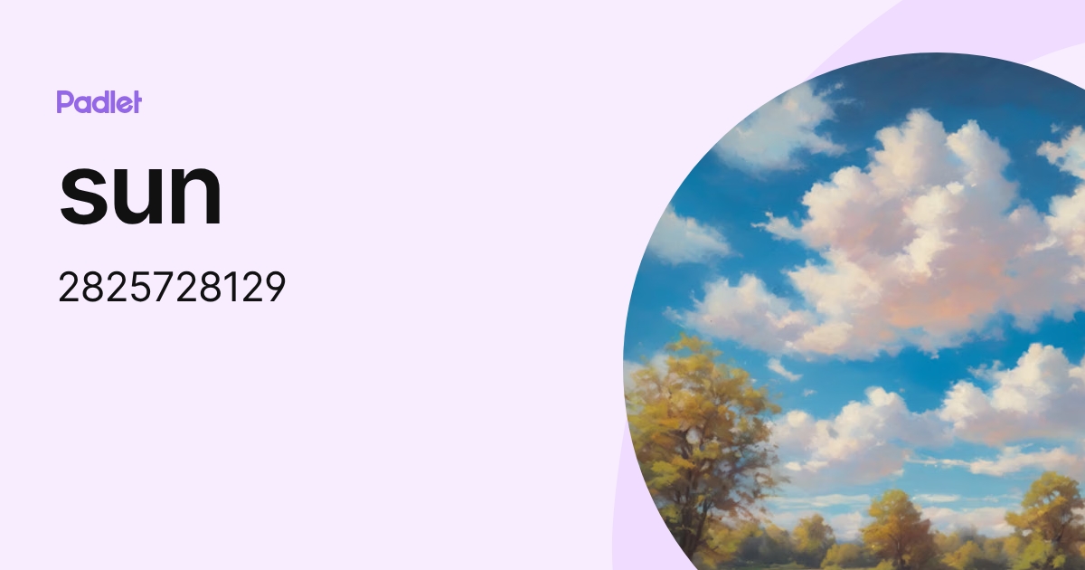 sun (2825728129) profile | Padlet