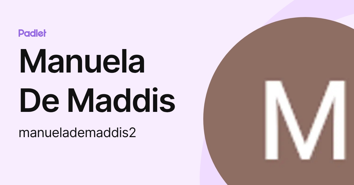 Manuela De Maddis (manuelademaddis2) profile | Padlet