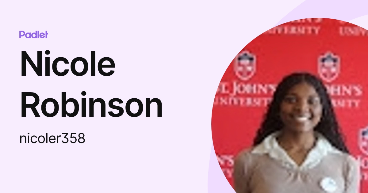 Nicole Robinson (nicoler358) profile | Padlet