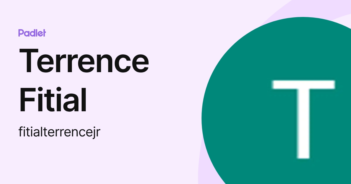Terrence Fitial (fitialterrencejr) profile | Padlet