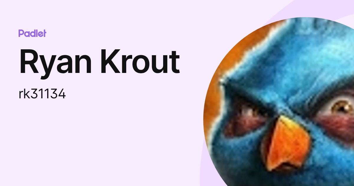 Ryan Krout (rk31134) profile | Padlet