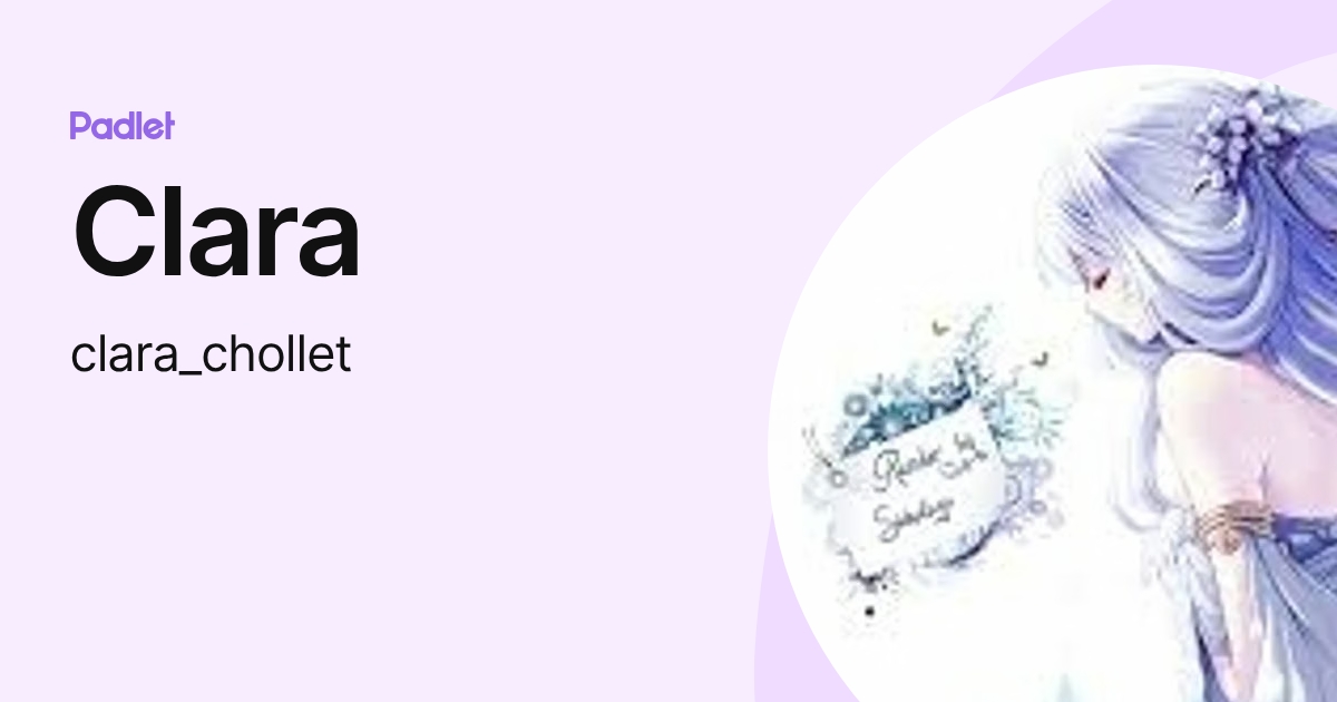 Clara (clara_chollet) profile | Padlet
