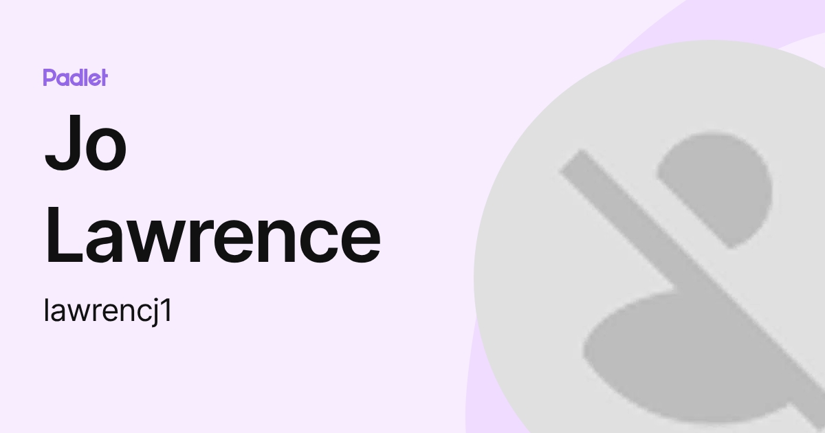 Jo Lawrence (lawrencj1) profile | Padlet