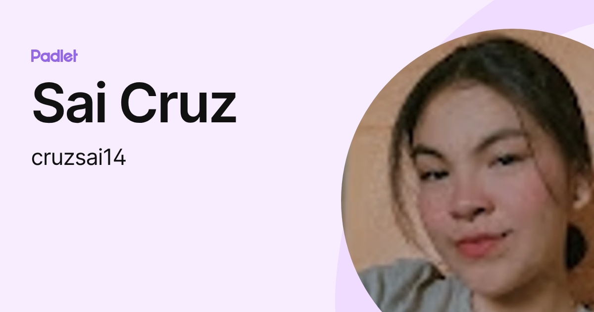 Sai Cruz (cruzsai14) profile | Padlet