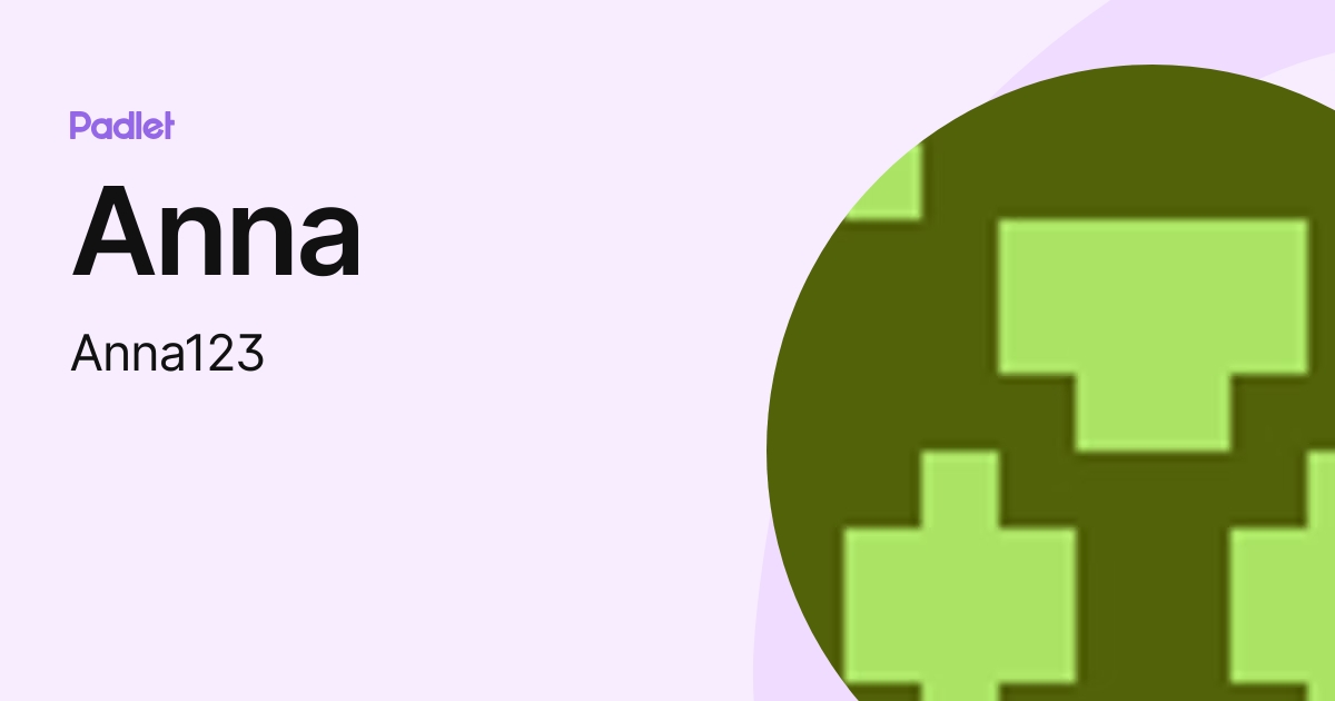 Anna Anna123 Profile Padlet