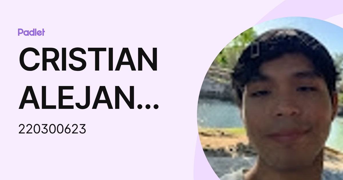 CRISTIAN ALEJANDRO VALDES RODRIGUEZ (220300623) profile | Padlet