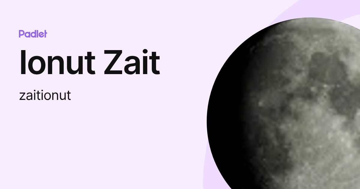 Ionut Zait (zaitionut) profile | Padlet