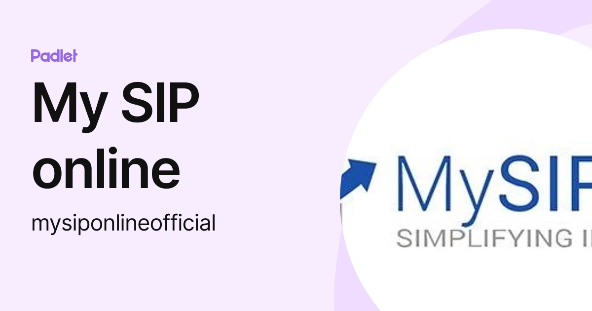 My SIP online (mysiponlineofficial) profile | Padlet