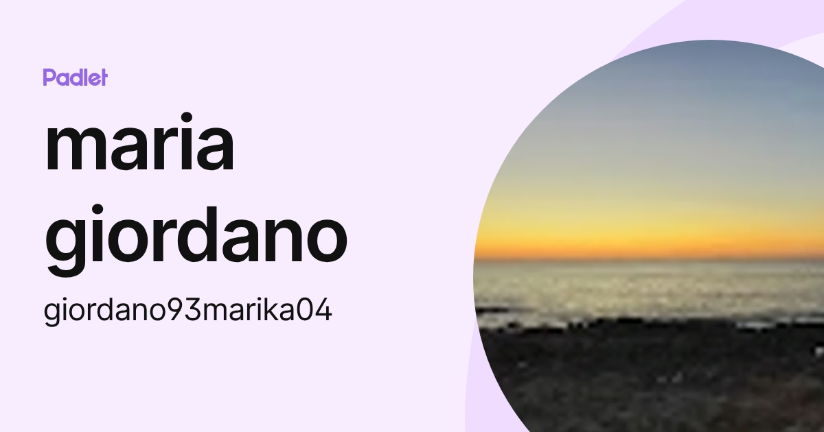 maria giordano (giordano93marika04) profile | Padlet