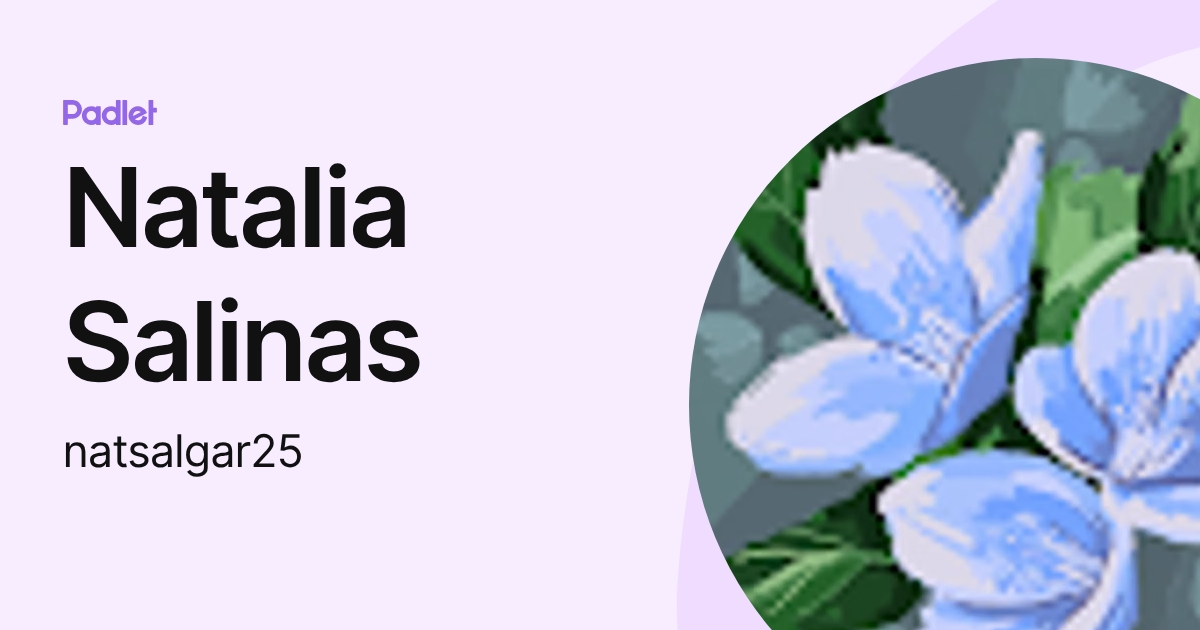 Natalia Salinas (natsalgar25) profile | Padlet